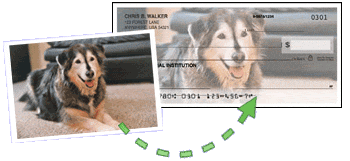 Personalized Photo Checks Using your own images! Any subject you choose up to 4 images.